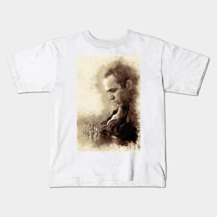 Vintage Garry Kasparov ✪ The Legend ✪  Aesthetic Watercolor Portrait of a chess master Kids T-Shirt